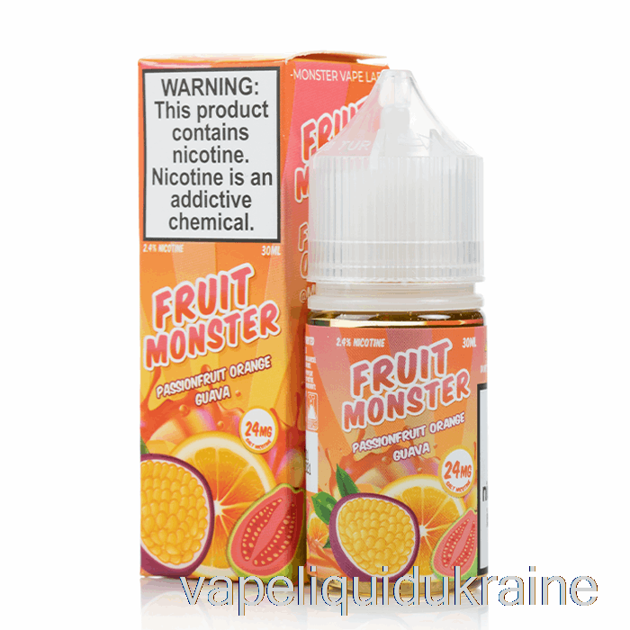 Vape Liquid Ukraine Passionfruit Orange Guava - Fruit Monster Salts - 30mL 24mg